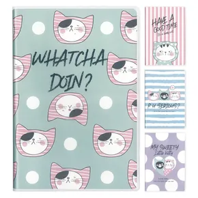B5 linierter Collegeblock M&G 96 Blatt mit Kunststoffeinband So Many Cats Pastel (4 Designs)